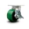 Service Caster 6 Inch Extra Heavy Duty Green Poly on Cast Iron Wheel Swivel Caster with Brake SCC-KP92S630-PUR-GB-SLB - alternate 1